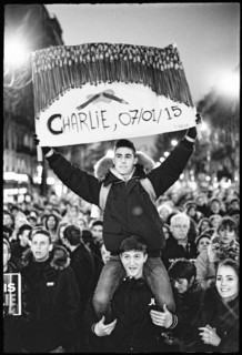 Gatherings under the slogan 'JE SUIS CHARLIE' in Paris on January 11, 2015