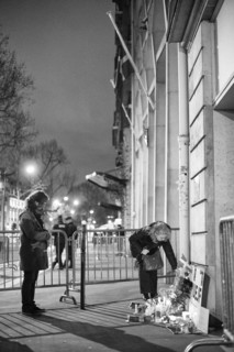 Solidarity march for the Danish people outside the Danish embassy in Paris