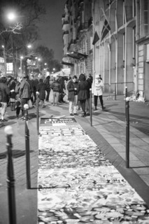 Solidarity march for the Danish people outside the Danish embassy in Paris