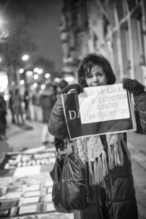 Solidarity march for the Danish people outside the Danish embassy in Paris