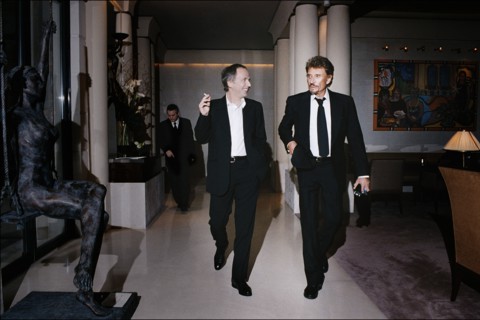 Johnny Hallyday et Fabrice Luchini