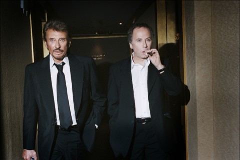 Johnny Hallyday et Fabrice Luchini