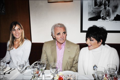 Charles Aznavour, sa fille Katia et Liza Minelli
