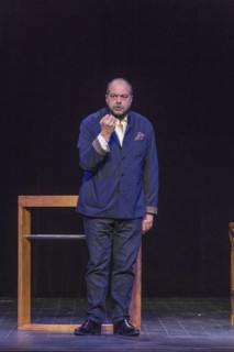 Eric Dupond Moretti en répétition au Théâtre de la Madeleine à Paris