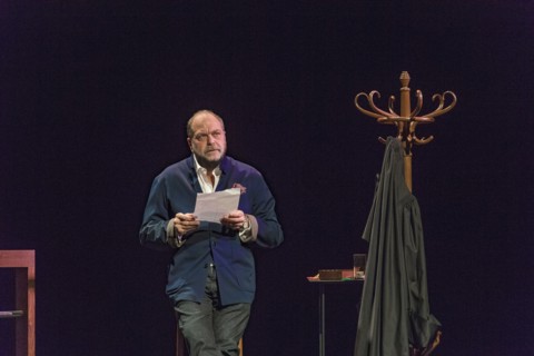 Eric Dupond Moretti en répétition au Théâtre de la Madeleine à Paris