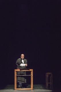 Eric Dupond Moretti en répétition au Théâtre de la Madeleine à Paris