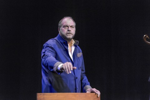 Eric Dupond Moretti en répétition au Théâtre de la Madeleine à Paris