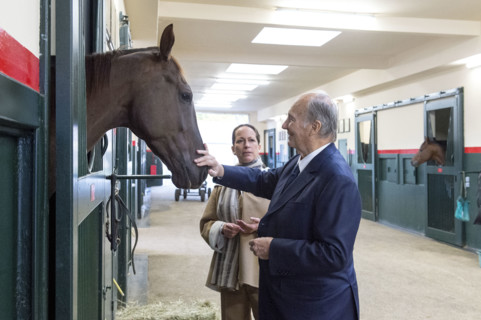 Le prince Karim Aga Khan et sa fille la Princesse Zahra Aga Khan dans leur domaine Domaine d'Aiglemont à Gouvieux (Oise)