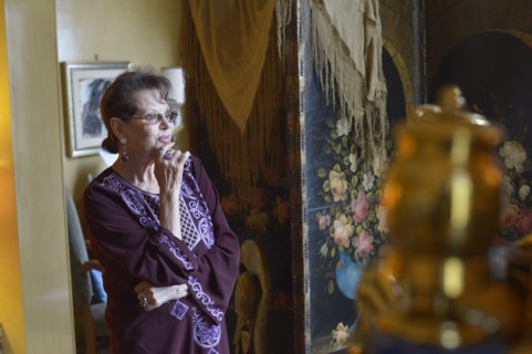Claudia Cardinale chez elle à Paris