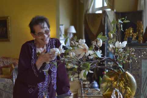 Claudia Cardinale chez elle à Paris