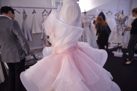 Fittings before Ralph & Russo Haute Couture show
