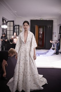 Fittings before Ralph & Russo Haute Couture show