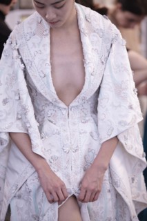 Fittings before Ralph & Russo Haute Couture show