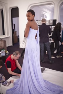 Fittings before Ralph & Russo Haute Couture show
