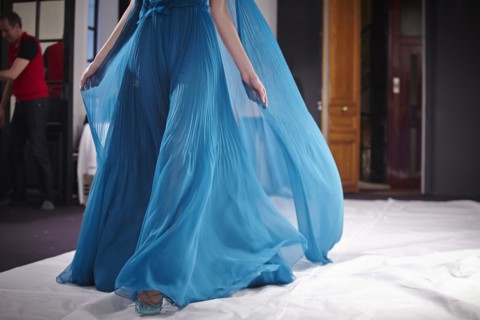 Fittings before Ralph & Russo Haute Couture show