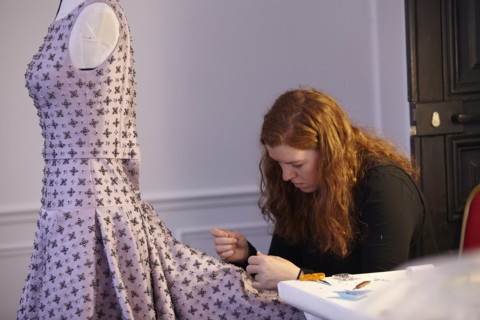 Fittings before Ralph & Russo Haute Couture show