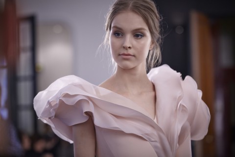 Fittings before Ralph & Russo Haute Couture show