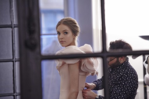 Fittings before Ralph & Russo Haute Couture show