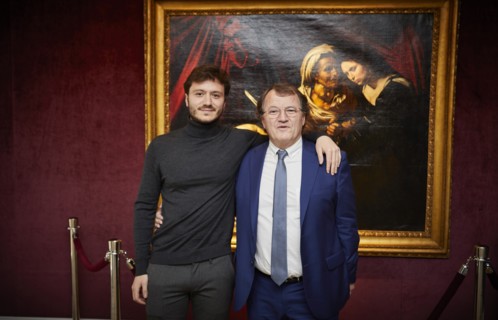 Exhibition in New York of a painting attributed to Caravaggio.