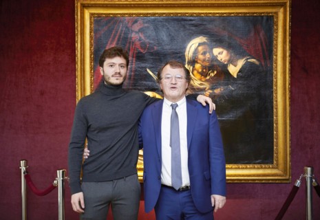 Exhibition in New York of a painting attributed to Caravaggio.