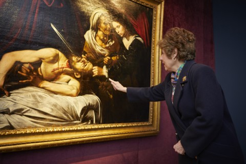 Exhibition in New York of a painting attributed to Caravaggio.