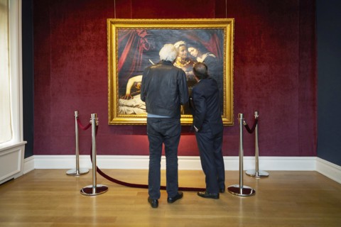 Exhibition in New York of a painting attributed to Caravaggio.