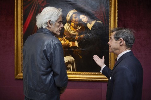 Exhibition in New York of a painting attributed to Caravaggio.