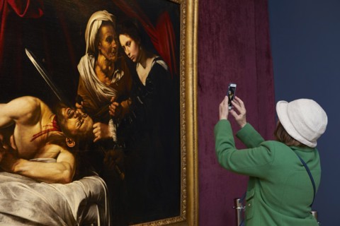 Exhibition in New York of a painting attributed to Caravaggio.