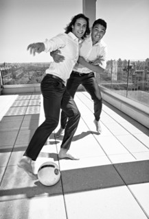 Edinson Cavani and Thiago Silva, 2015