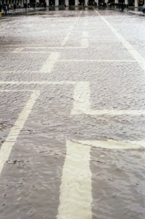 Saint Mark's square  in Venice inundated