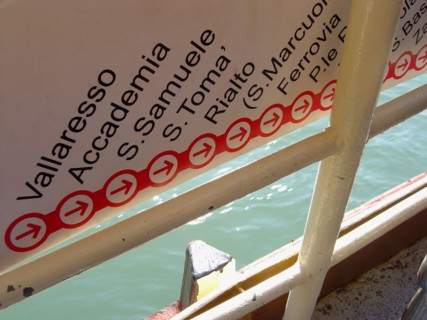 Vaporetto line in Venice