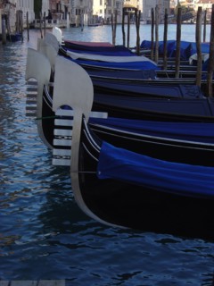 Grand canal in Venice with gondolas