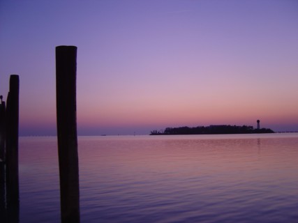 View of the lagoon of Venice from San Clemente island