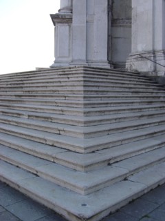 Salute church's steps in Venice