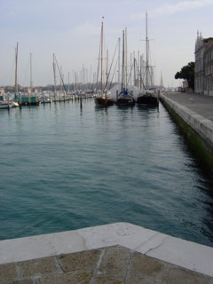 Harbour of San Giorgio Maggiore Harbour island in Venice