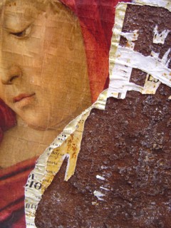 Poster teared down from a wall in Venice
