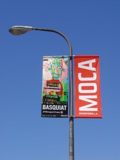 Los Angeles - Downtown - MOCA Museum of Contemporary Art - Exposition Basquiat, signalétique