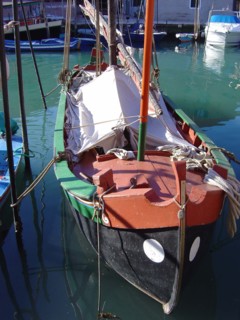 Venise, barque historique sur le canal