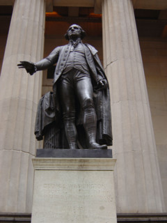 New-York (USA), Manhattan, Financial District - Statue de George Washington