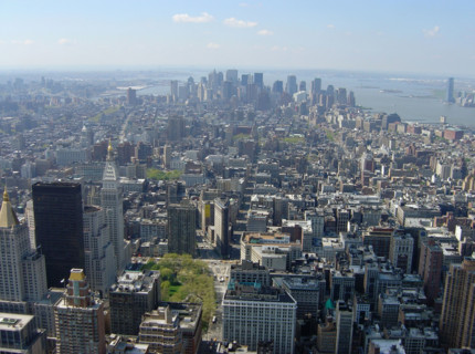 New-York (USA), Manhattan, Pointe de Manhattan depuis l'Empire State Building