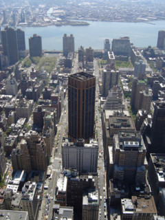 New-York (USA), Manhattan, East 33rd & 34th Street, East River, depuis l'Empire State Building