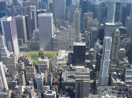 New-York (USA), Manhattan, Bryant Park, New York Public Library, 5th Avenue, vue depuis l'Empire