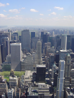New-York (USA), Manhattan, Vue depuis l'Empire State Building : 5th Avenue, Midtown, Bryant Park &