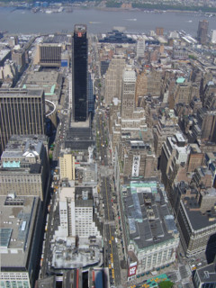 New-York (USA), Manhattan, West 34th Street depuis l'Empire State Building, Macy's store & Nelson