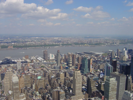 New-York (USA), Manhattan, Hudson River, Clinton, vus depuis l'Empire State Building