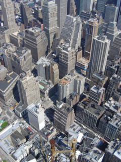 New-York (USA), Manhattan, Broadway & Avenue of the Americas, vue depuis l'Empire State Building