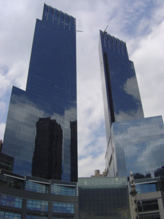 New-York (USA), Manhattan, Colombus Circle, gratte-ciel du complexe AOL Time Warner (architectes :