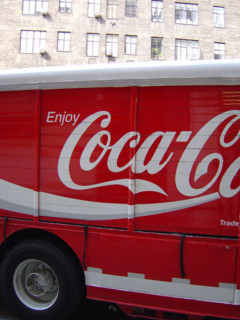 New-York (USA), Manhattan, camion Coca Cola