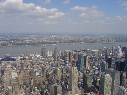 View from the Empire State Building in New-York of the Hudson River and Clinton