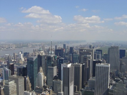 View from the Empire State Building in New-York of Midtown and Times Square